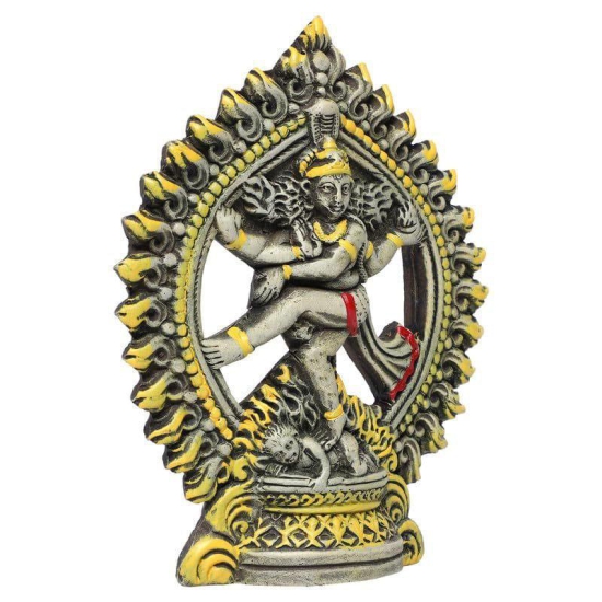 KSI Clay Natraj Statue for Spiritual Gift Home Decor Idols Shivji Murti Nataraj Showpiece for Home Decoration