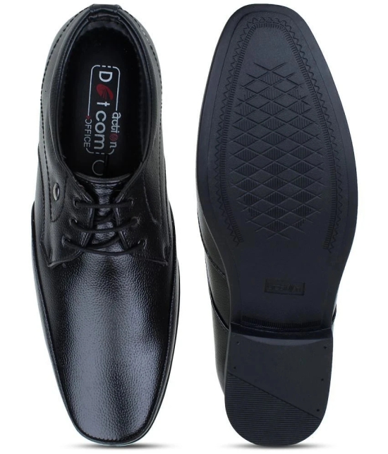 Action Office Artificial Leather Black Formal Shoes - None