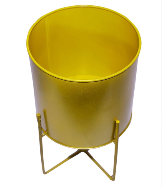 Era T Planter With Stand Brass