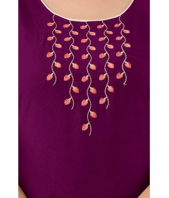 Kapadia - Purple Rayon Womens Straight Kurti ( Pack of 1 ) - None