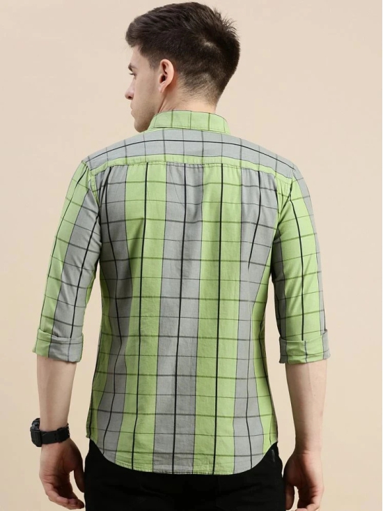 Showoff Cotton Blend Regular Fit Checks Full Sleeves Mens Casual Shirt - Green ( Pack of 1 ) - None