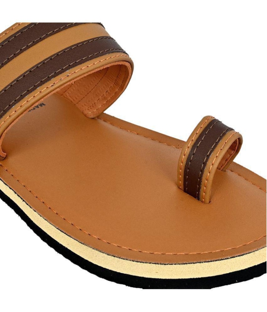 GRASS WALK - Brown Mens Leather Slipper - None