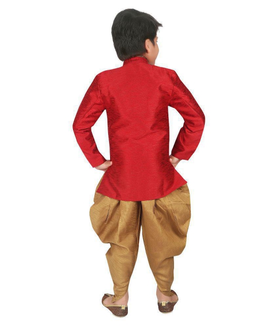 Ahhaaaa Ethnic Wear Hand Work embroidery Sherwani/Indo Western With Dhoti Pant For Kids and Boys - None