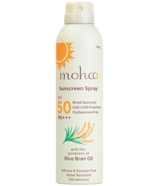 MOHA SPF 50 Sunscreen Spray UVA+UVB Protection Lightweight, No White Cast, Broad Spectrum PA +++ | For Women & Men | 170gm Each