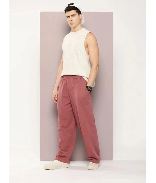 Dillinger Light Pink Fleece Mens Trackpants ( Pack of 1 ) - None