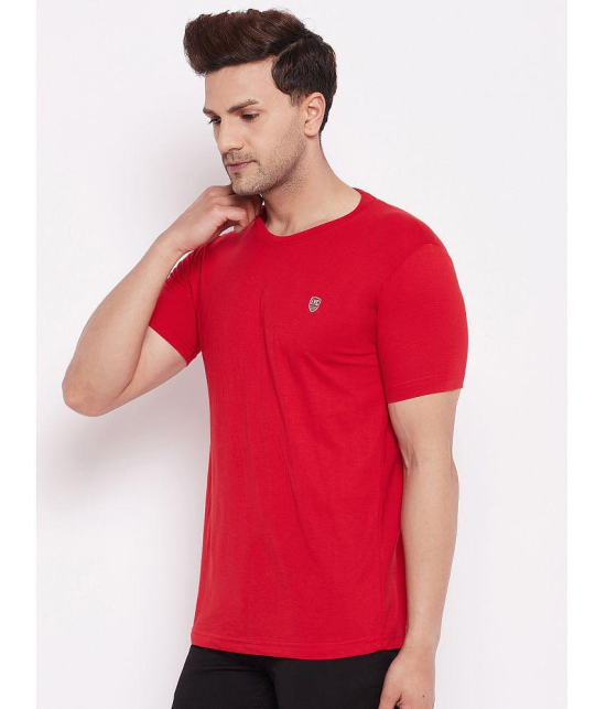 Lycos - Cotton Blend Regular Fit Red Men's T-Shirt ( Pack of 2 ) - None