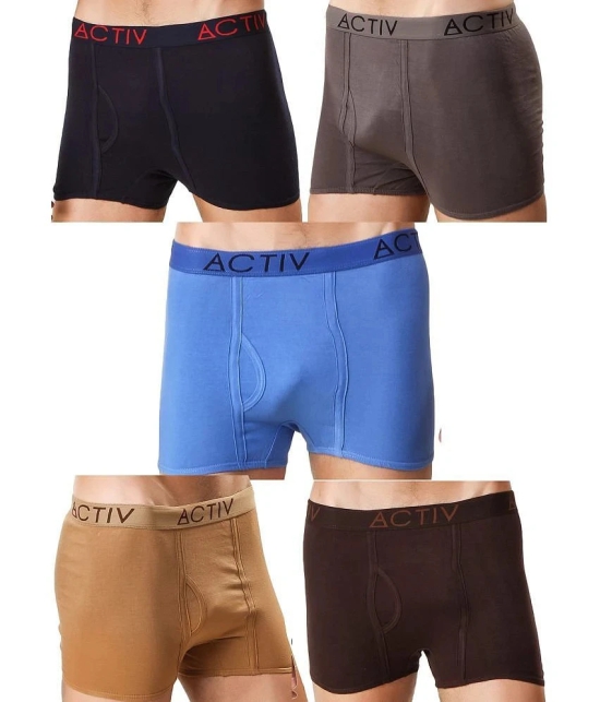 HAP Pack of 5 Cotton Mens Trunks ( Multicolor ) - None