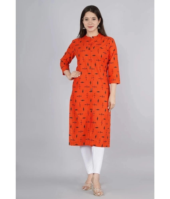 KIPEK - Red Cotton Womens Straight Kurti - XXL