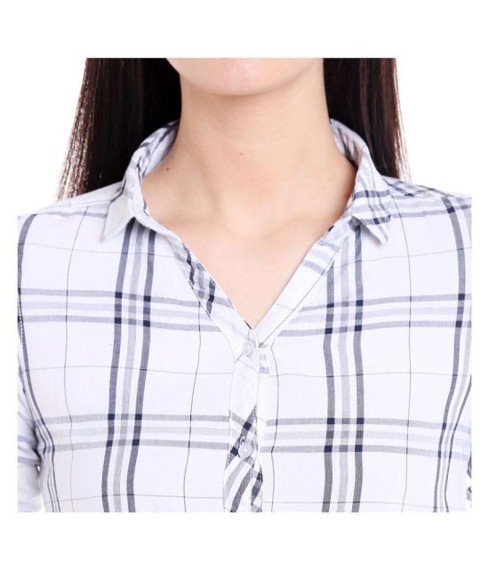 Campus Sutra - White Cotton Womens Shirt Style Top ( Pack of 1 ) - None