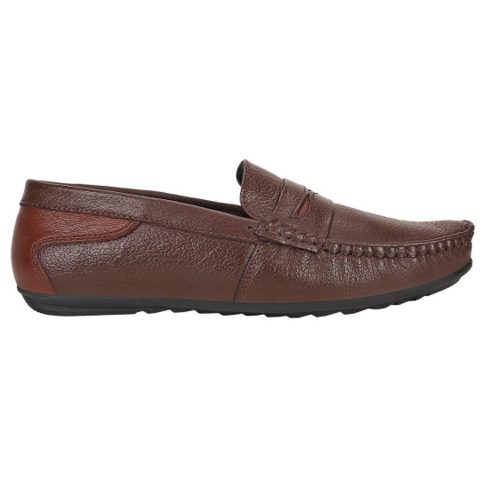 SeeandWear Pure Leather Brown Loafers for Men