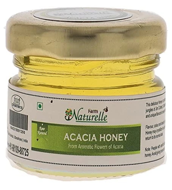 Farm Naturelle-Pack of 6x40Gms Forest Flower Honey/Jungle Honey, Jamun Honey, Acacia Honey, Litchi Honey, Wild Berry/Sidr Honey, Eucalyptus Honey