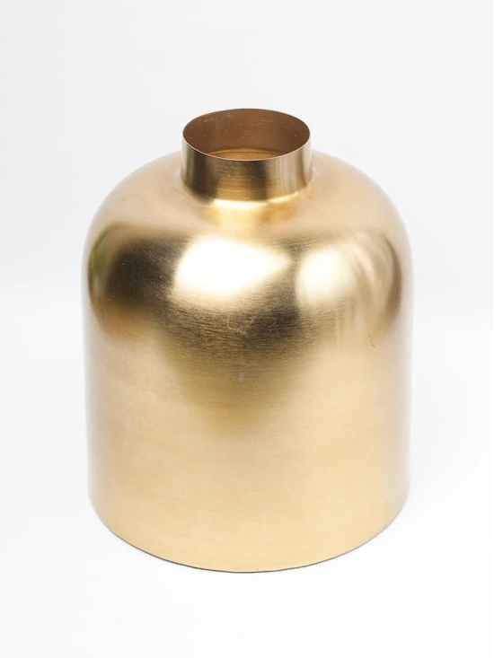 VON CASA Gold Cylindrical Flower Vase