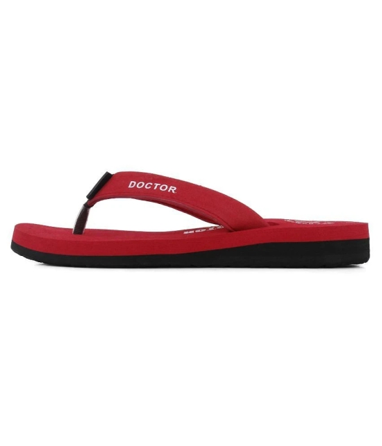 DOCTOR EXTRA SOFT - Maroon Womens Thong Flip Flop - None