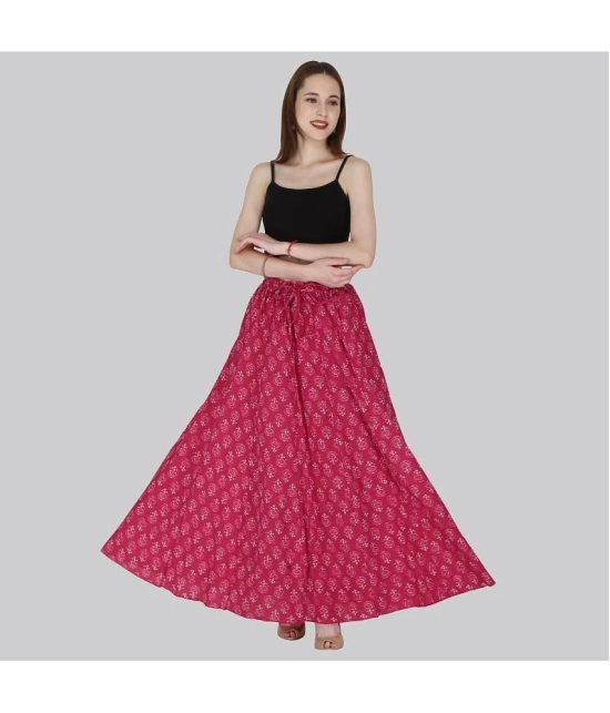 Sttoffa Magenta Cotton Womens Flared Skirt ( Pack of 1 ) - None