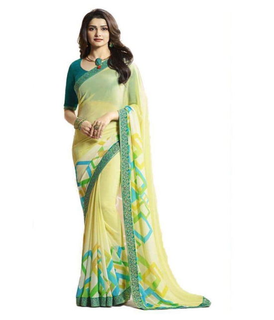 Gazal Fashions - Multicolor Chiffon Saree With Blouse Piece (Pack of 1)