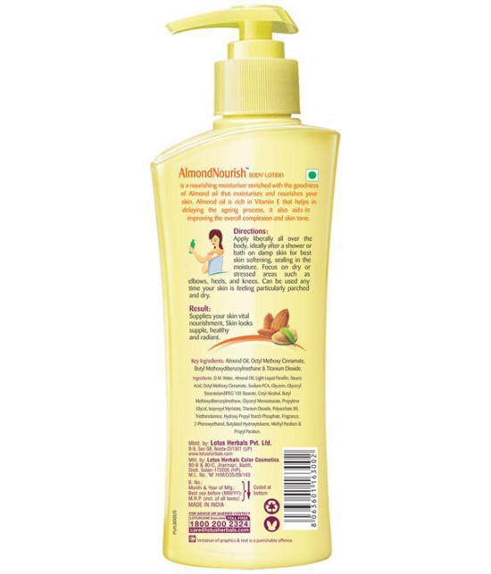 Lotus Herbals Almondnourish Daily Nourishing Body Lotion (Pack of 2*250g=500g)