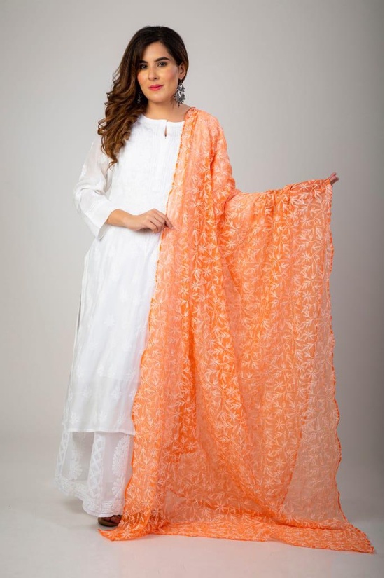 Ladies New Fashion hand Chikankari Dupatta