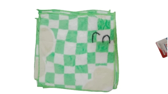 Green and White Checkered Dish Cloth