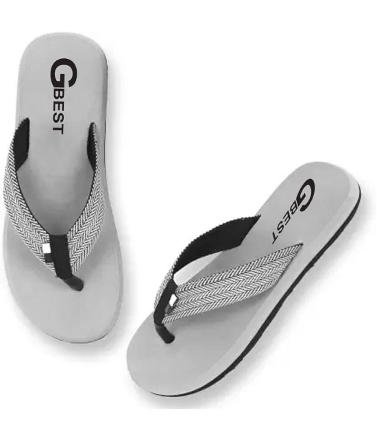 GBest - Grey Men's Thong Flip Flop - None