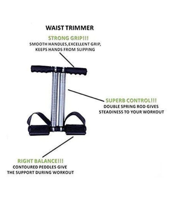 SlimishAbs Trimmer With DOUBLE Steel Spring Burn Off Calories & Tone Your Muscles Ab Exerciser  (Black) - Black