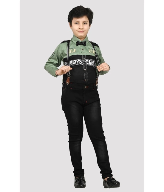 Arshia Fashions - Green Cotton Blend Boys Shirt & Jeans ( Pack of 1 ) - None