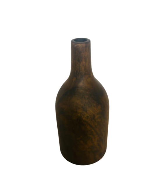 Wooden bottle shape flower pot set of 3 different sizes, wooden candle holder