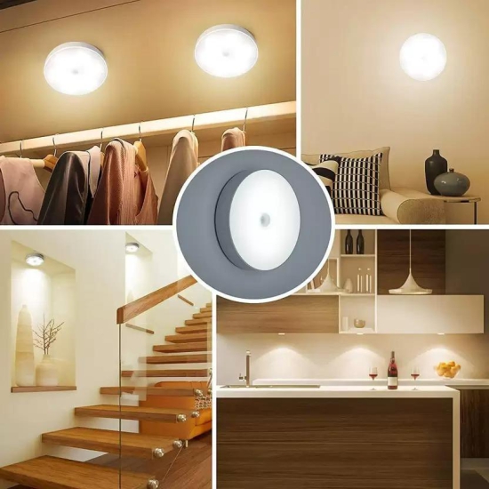 Motion Sensor Light for Home with USB Charging Wireless Self Adhesive LED Night Light-Pack of 6