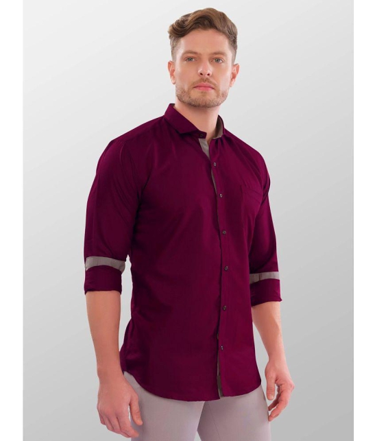 VERTUSY - Maroon 100% Cotton Regular Fit Men's Casual Shirt ( Pack of 1 ) - None