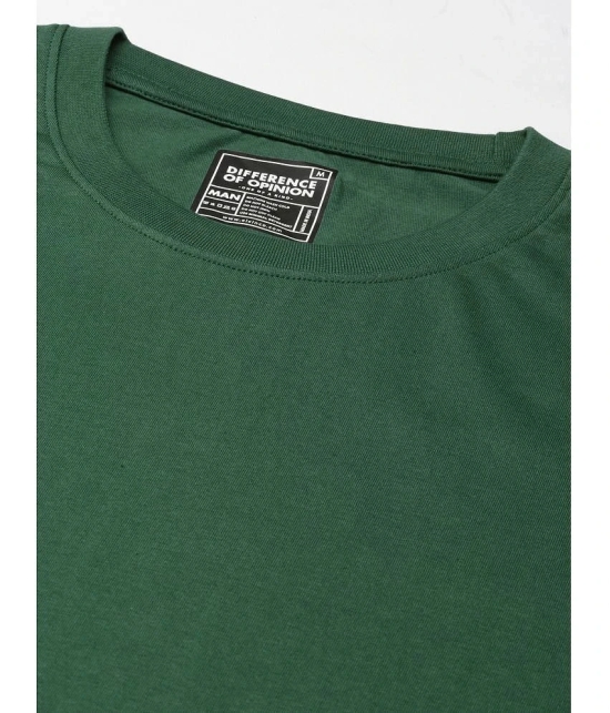 Difference of Opinion - Green 100% Cotton Oversized Fit Mens T-Shirt ( Pack of 1 ) - None