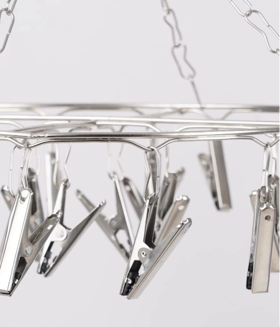 25 Clips Stainless Steel Round Clothes Drying Clip Hangers Pegs Clips Hanger Hanging Baby Cloth Socks Undergarments