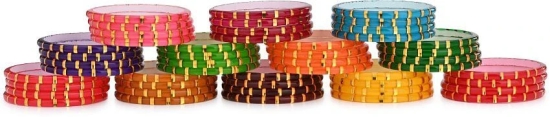 Somil Multicolor Bangle Set ( Pack of 48 ) - None