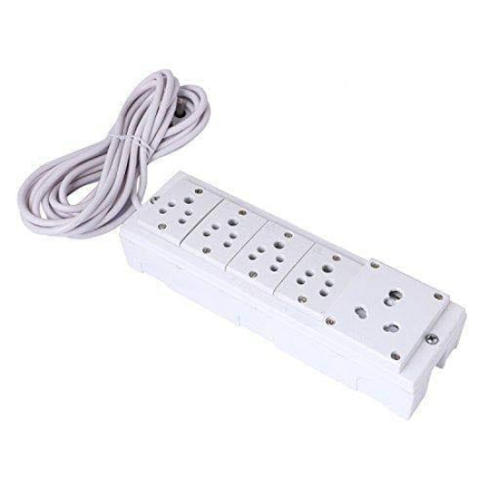 INDRICO Power Strip Extension Multi Outlet Board Fitted with 5 Anchor Sockets,4 Small 5 AMP and 1 Big 15 AMP