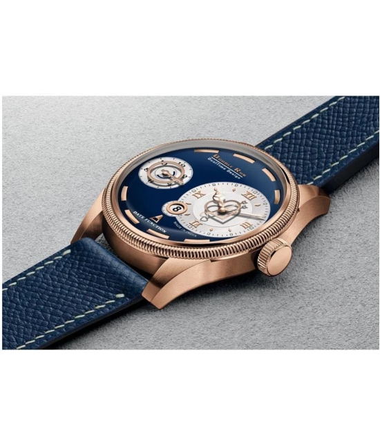 DoubleRun Blue Leather Chronograph Mens Watch