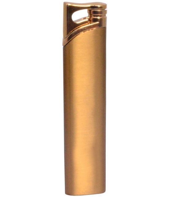 JMALL - Gold Aluminium Cigarette Lighter ( Pack of 1 ) - Gold