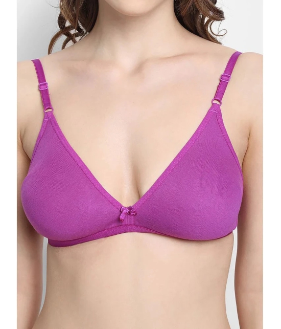 VStar - Pink Cotton Blend Non Padded Womens Everyday Bra ( Pack of 1 ) - None