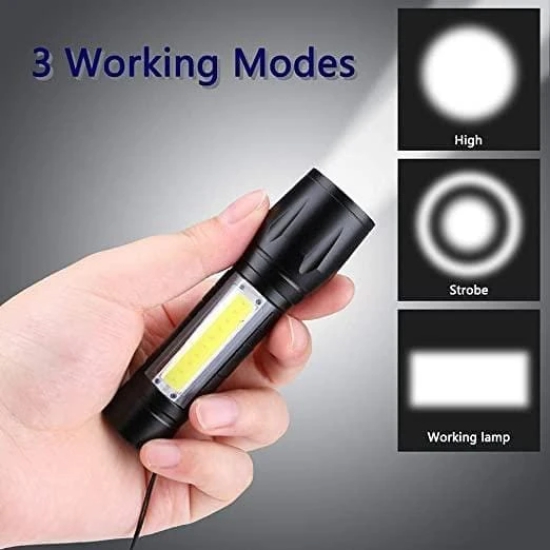 Uttamrobotics Pocket Size Mini Portable XPE + COB LED Tactical Flashlight