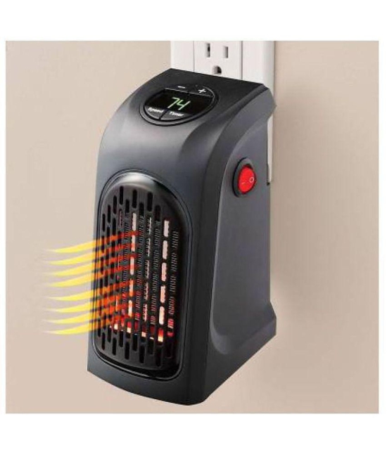 Gatih® Room Heater Warmer Wall-Outlet 400 Watts Electric Handy Room Heater (Room Heaters Home for Bedroom, Reading Books, Work, bathrooms, Rooms, Offices, Home Offices - Black