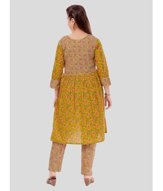 Aarika Yellow Cotton Girls Kurti ( Pack of 1 ) - None