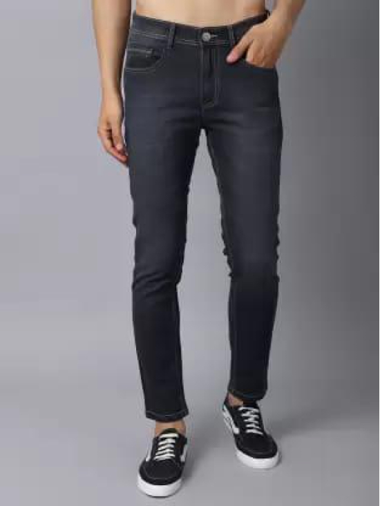 Men Skinny Mid Rise Grey Jeans