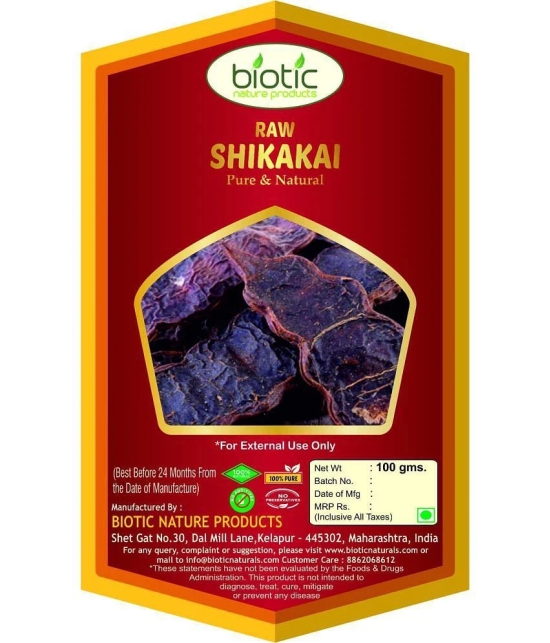 Biotic Shikakai Raw - Acacia Concinna - Shikekai Raw for Hair 100 gm