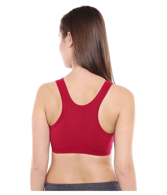 Bodycare Cotton Lycra Racerback bra - Maroon - 36B