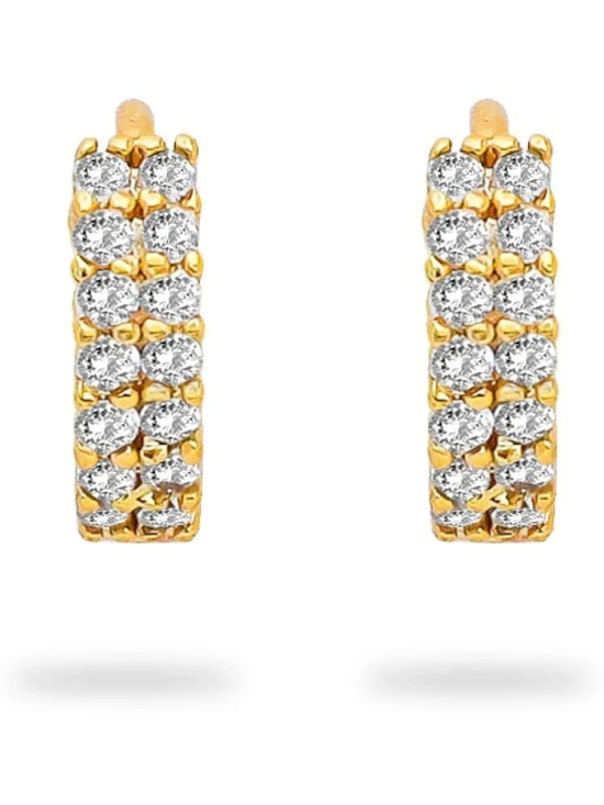 Drashti Collection Golden Hoops Earrings ( Pack of 1 ) - Golden