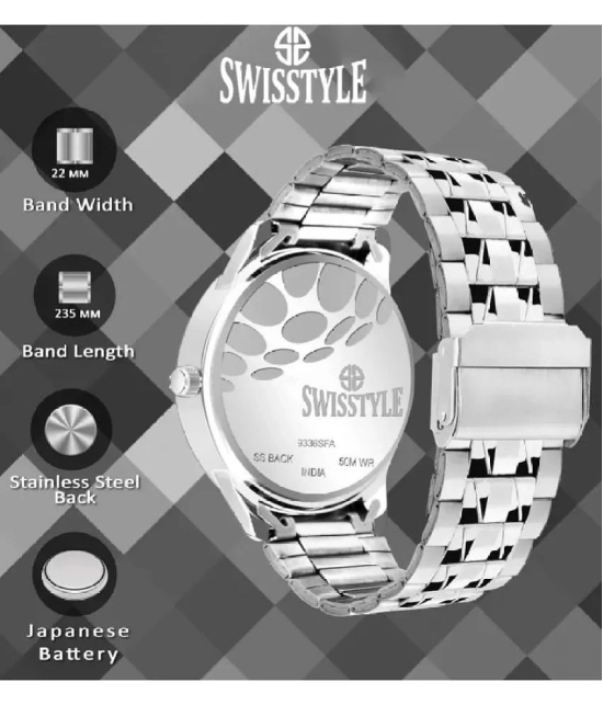 Swisstyle Silver Metal Analog Mens Watch