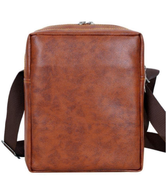 Raylan - Brown Textured Messenger Bag - Brown