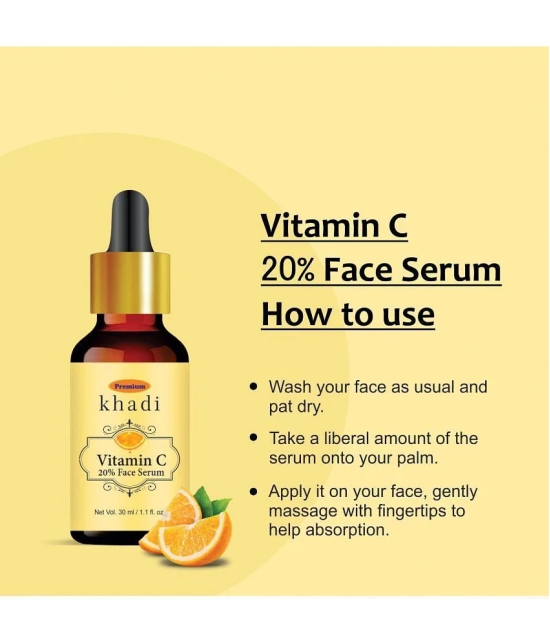 Premium Khadi Face Serum Vitamin C Daily Care For Normal Skin ( Pack of 1 )