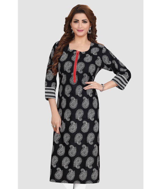 Meher Impex - Black Cotton Women''s Straight Kurti ( Pack of 1 ) - None