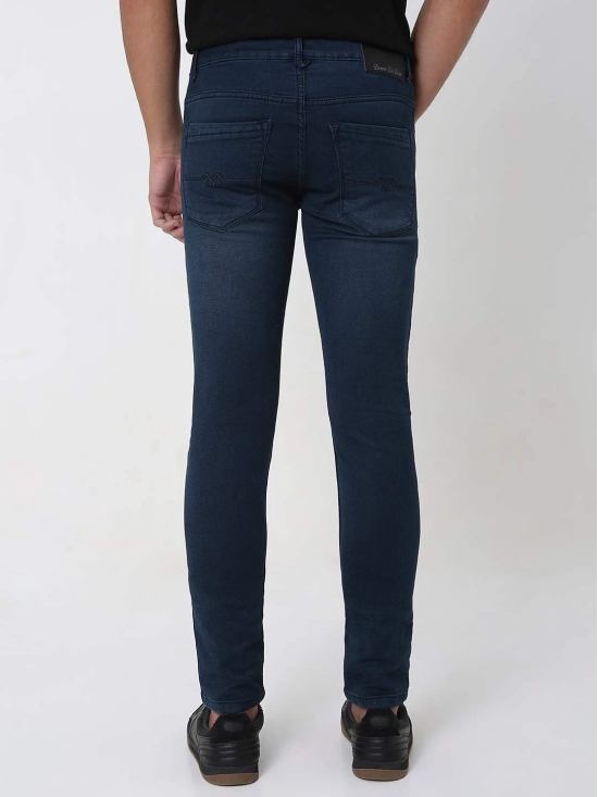 Deep Indigo Blue Skinny Fit Denim Deluxe Stretch Jeans