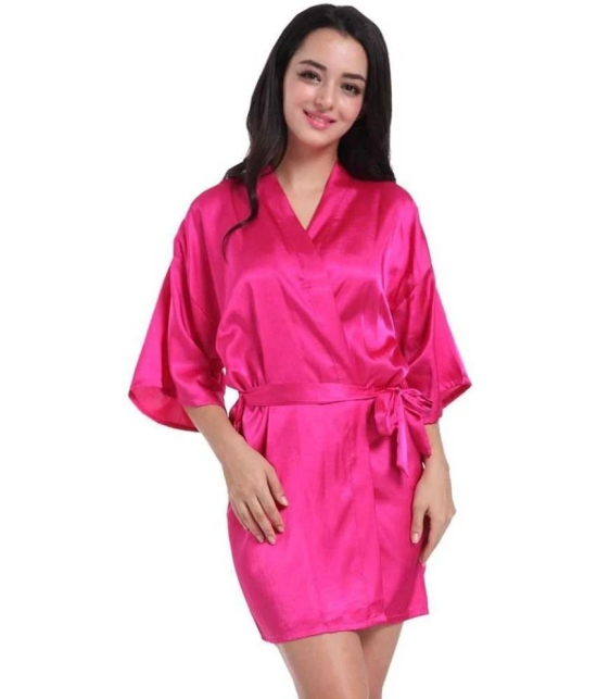 Celosia Satin Robes - Pink Single - L