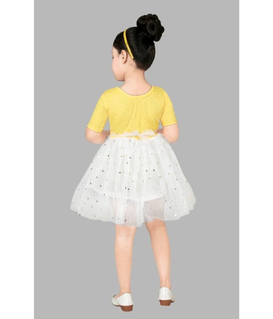 Coxxup Yellow Net Girls Frock ( Pack of 1 ) - None