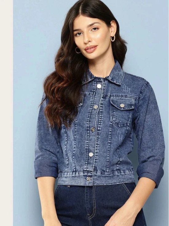 Aarika - Denim Navy Jackets Pack of 1 - None